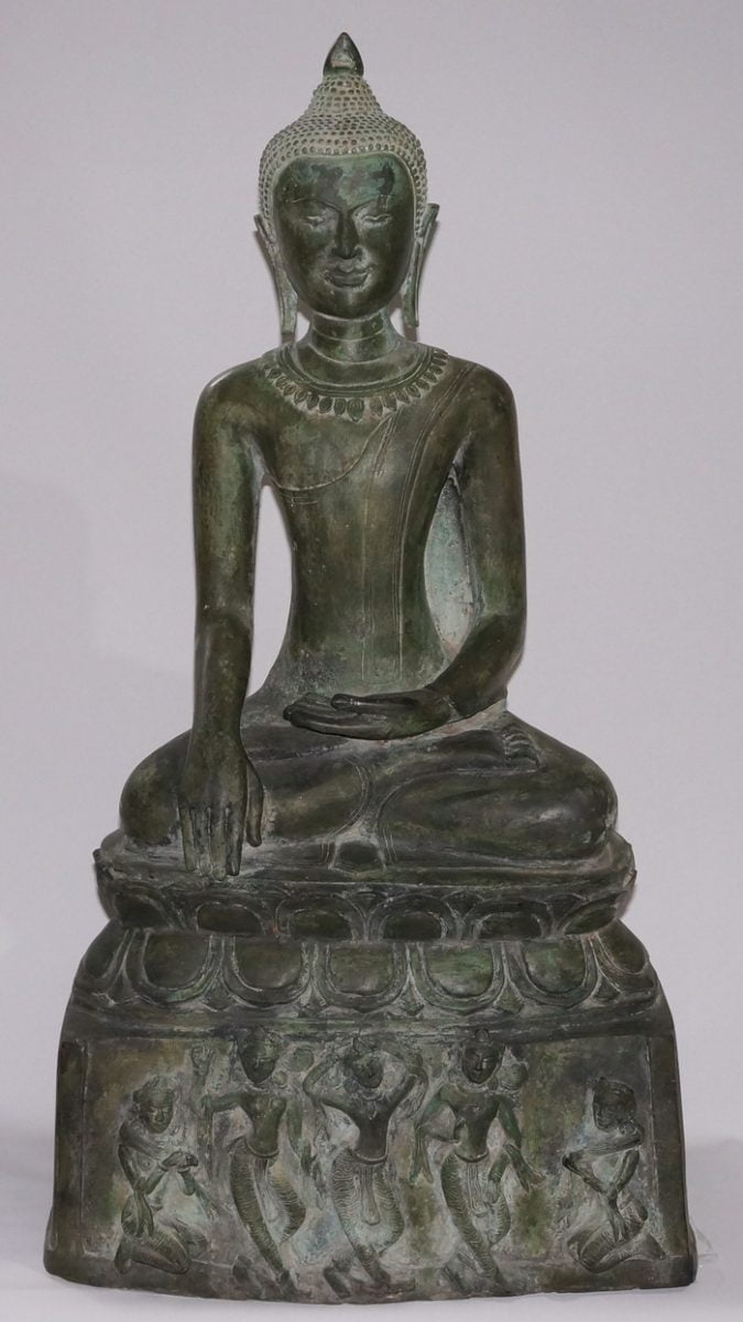 Rare Burmese Bronze Pagan Buddha Statue