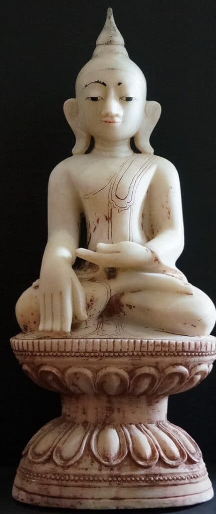 Early 19th Century Alabaster Ava Buddha Statue