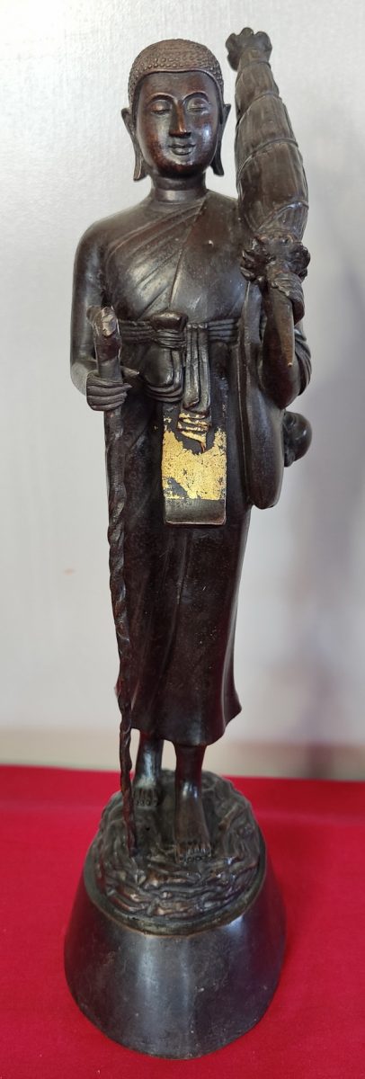Thai Bronze Wandering monk Statue