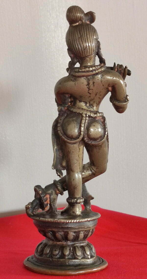 Antique Himalayan Bronze Statue of Krishna