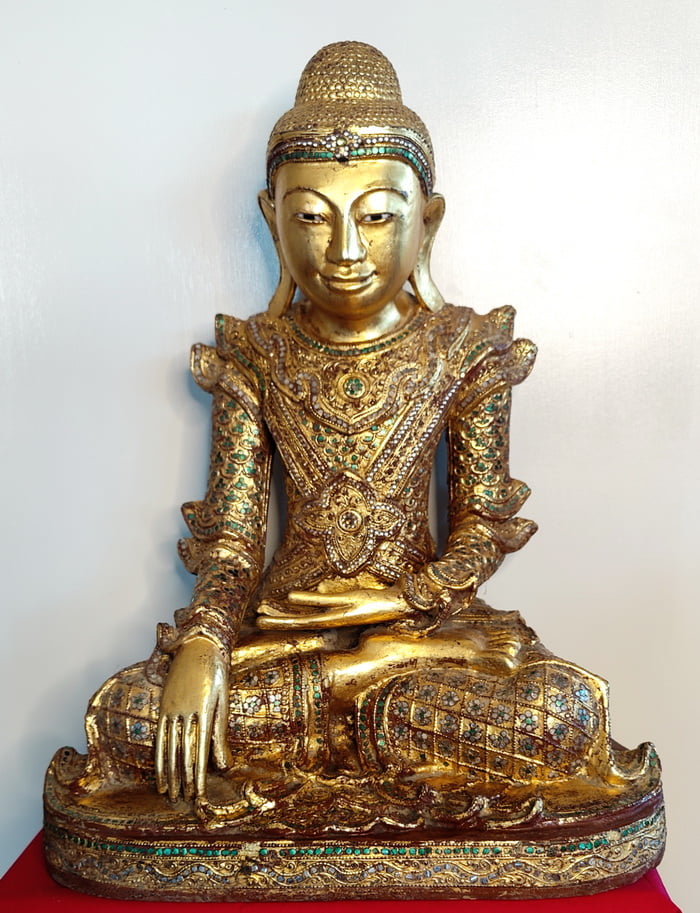 Exceptional 19th C Burmese Tai Yai Buddha Statue