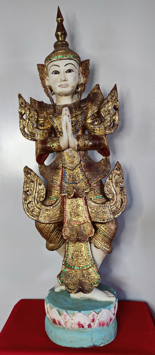 Antique Burmese Mandalay Deva Nat Spirit