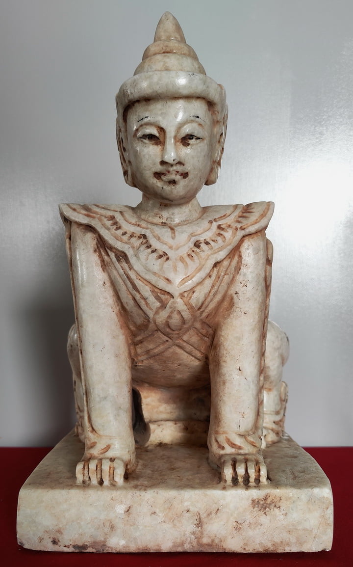 Antique Marble Temple Guardian Manote thiha