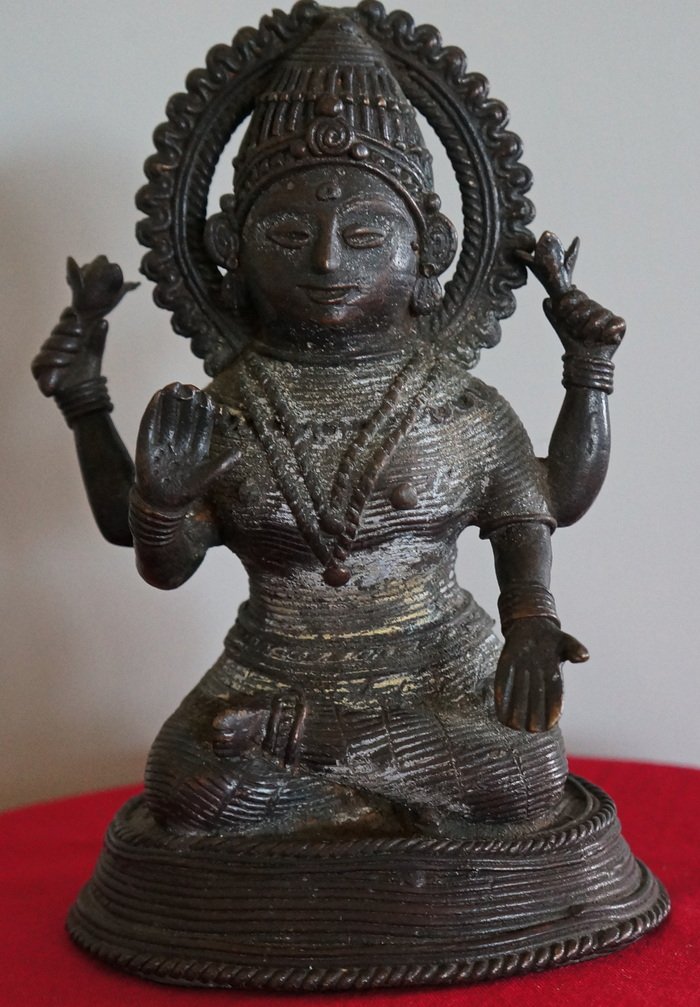 Dhokra Bell Metal Figure Hindu Deity Lord Vishnu
